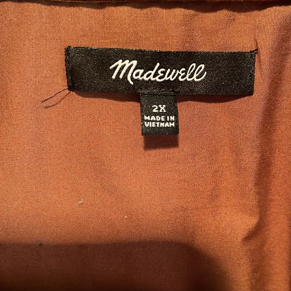 Madewell Embroidered Corduroy Crop Shirt-Jacket 2X - Picture 3 of 6